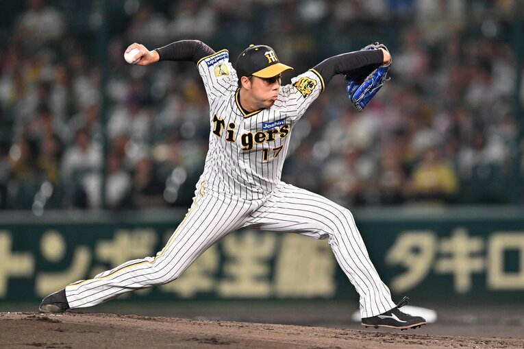 阪神時代の青柳　©︎JIJI PRESS