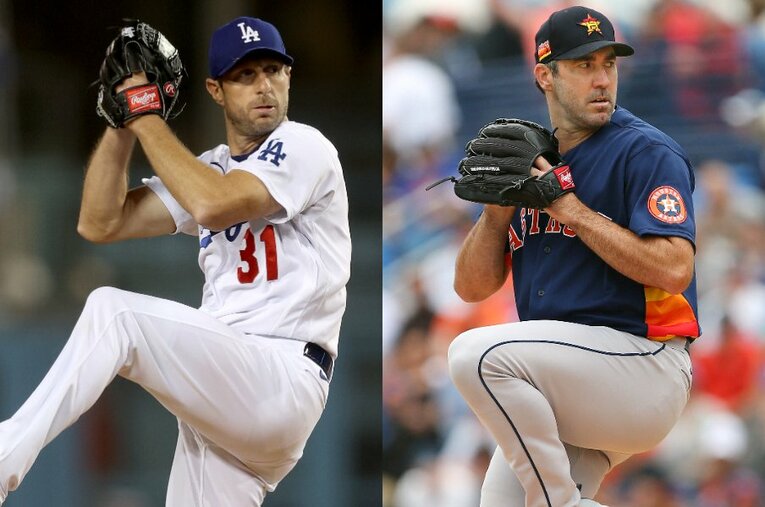 （左）マックス・シャーザー、（右）ジャスティン・バーランダー ／ photograph by Getty Images