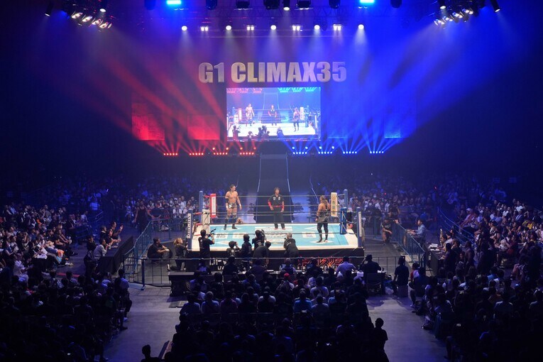 竹下幸之介vs.EVIL。8月17日、有明アリーナ　©Essei Hara