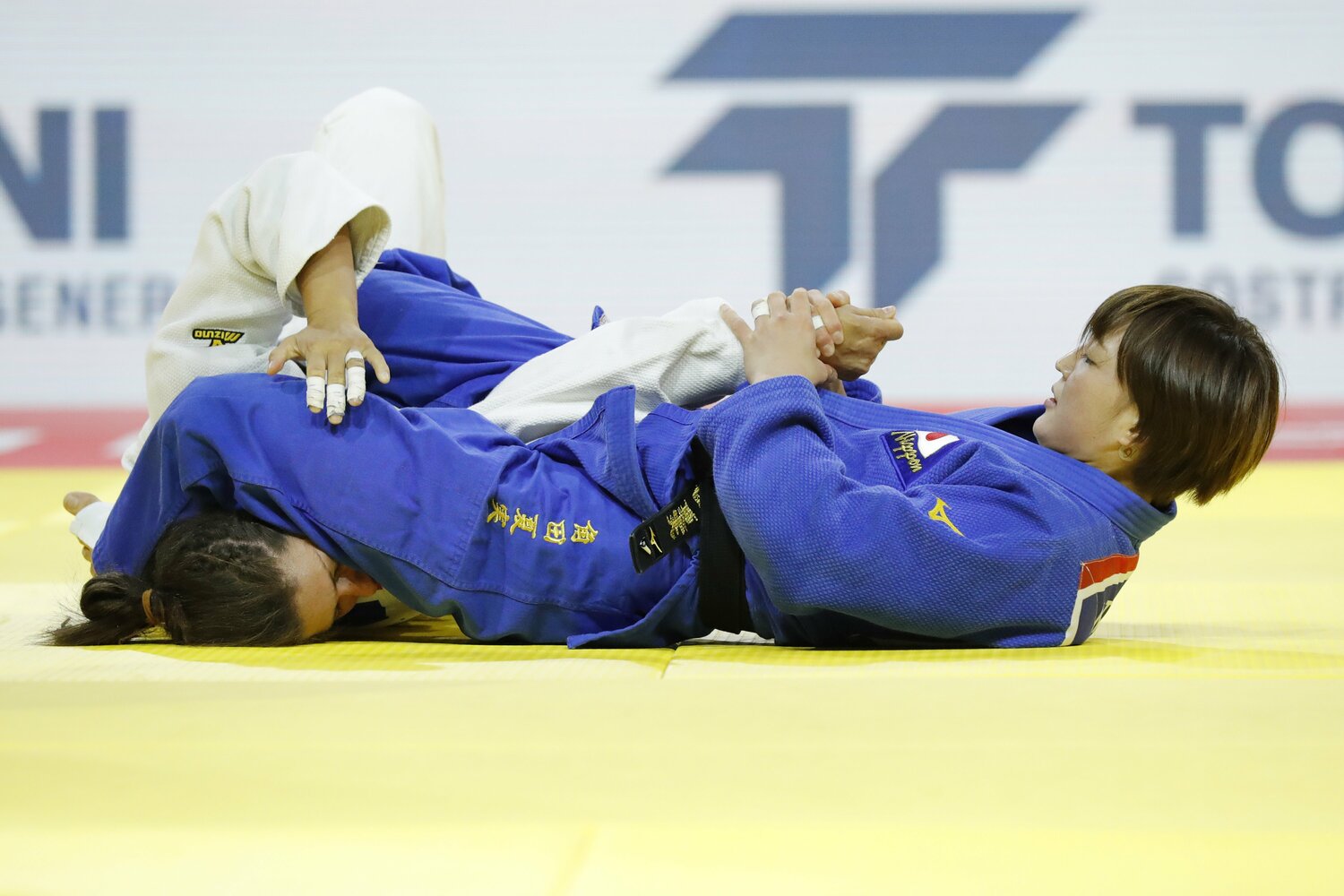 '17年世界選手権。関節技を武器に準優勝を果たすも、その後は不調に陥った　©︎AFLO