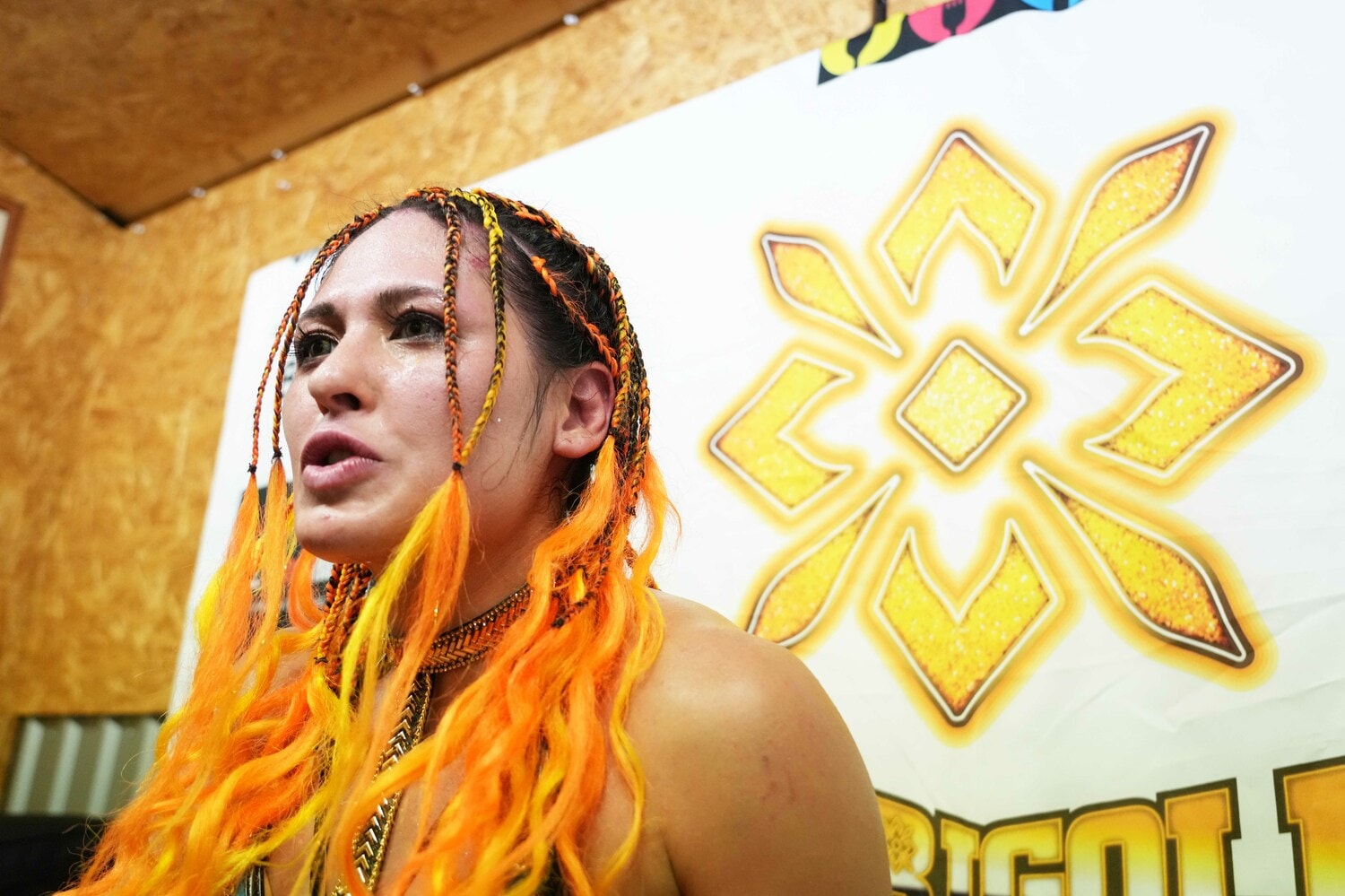 感謝と新たなチャレンジについて語るジュリア　©Essei Hara