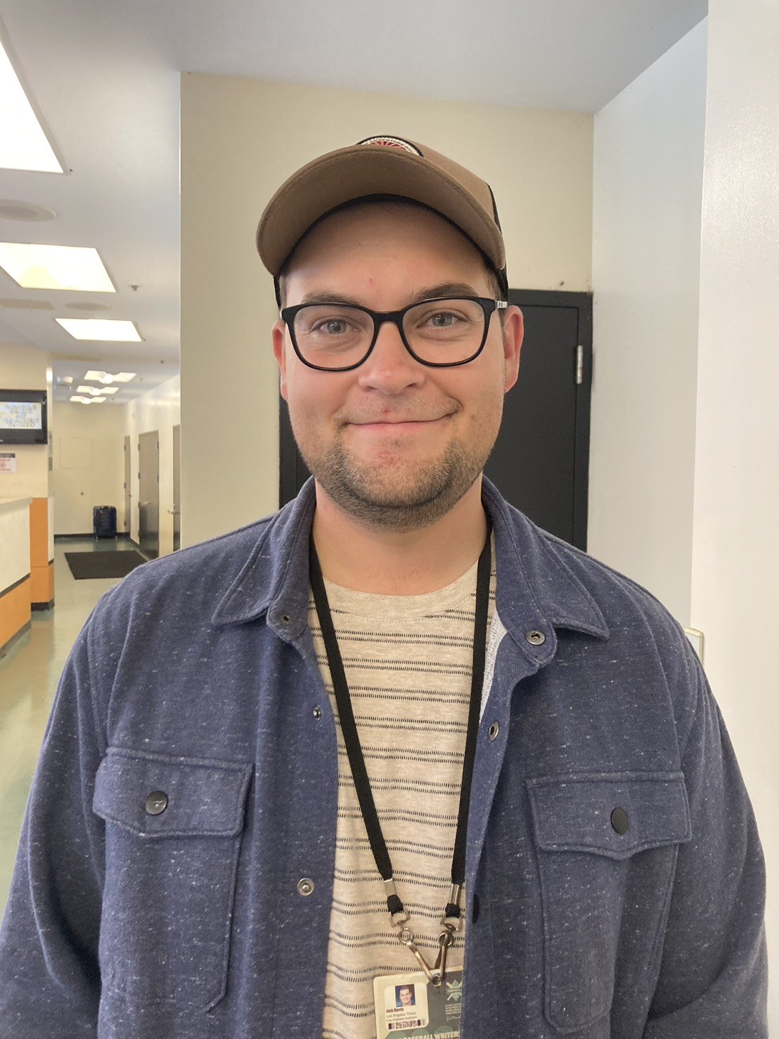 LAタイムズのジャック・ハリス記者（筆者撮影）