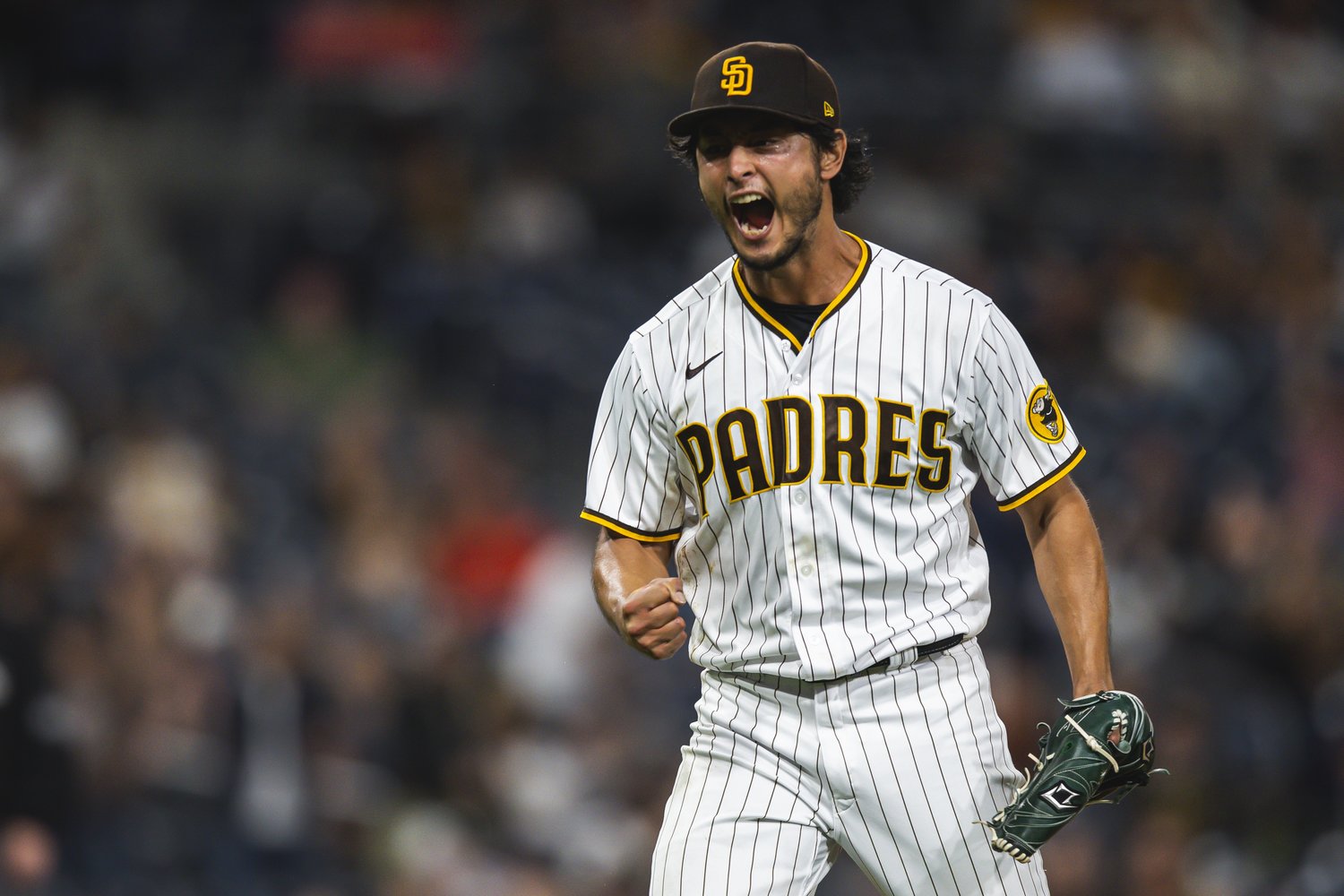 雄叫びを上げたダルビッシュ　©︎Getty Images