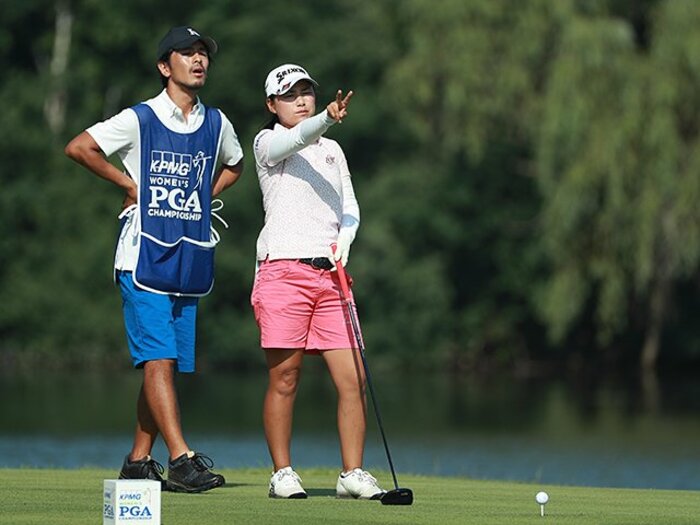 横峯さくら、全英OPを前に絶好調。キャディーに夫を指名して成績UP!<Number Web> photograph by Getty Images