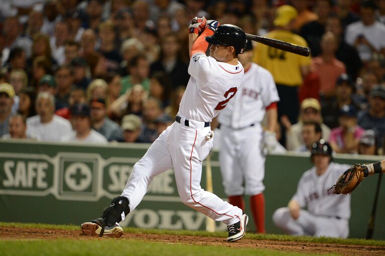 Rソックス時代のエルズベリー。“妙に打撃妨害出塁が多い”選手だった　©Naoya Sanuki