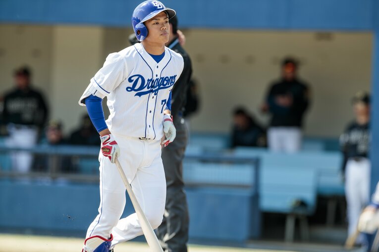 2019年3月、1年目の根尾　©Kiichi Matsumoto