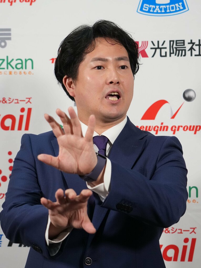 岡田太郎社長。5月26日、後楽園ホール　©Essei Hara