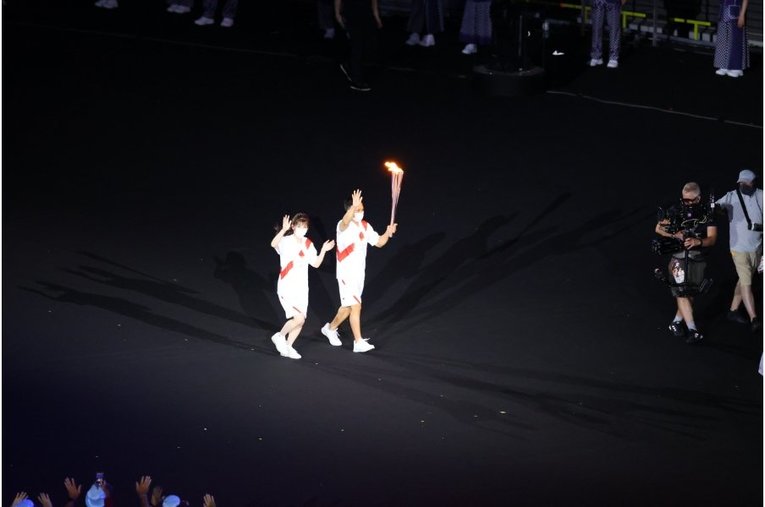 吉田沙保里、野村忠宏 ／ photograph by Takuya Matsunaga/JMPA