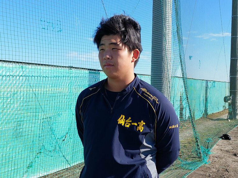新チームで4番を務める田原口。夏の仙台育英戦では「勝てない相手ではない」という印象を抱いたという　©NumberWeb
