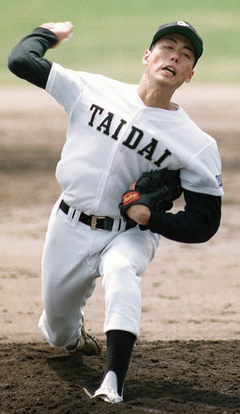 大体大時代の上原。浪人生活を経て日米で活躍した大投手として、その実績は燦然と輝く　©Kyodo News