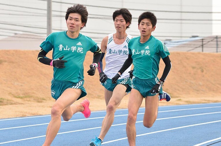青山学院大が箱根駅伝初優勝を果たした2015年。当時の練習風景 ／ photograph by Takashi Shimizu