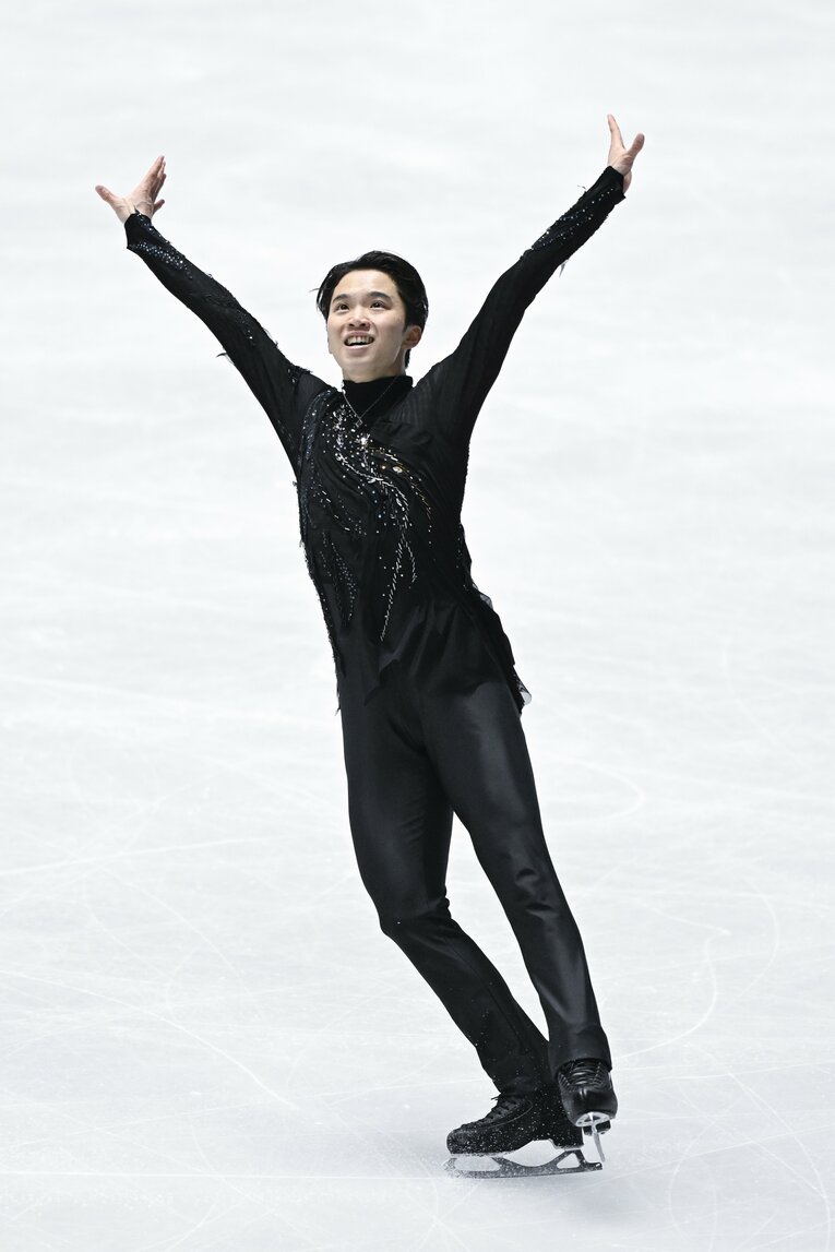 全日本選手権では6位で五輪出場権を逃すも「本当に幸せな全日本選手権だった」と語った友野一希　©️Asami Enomoto