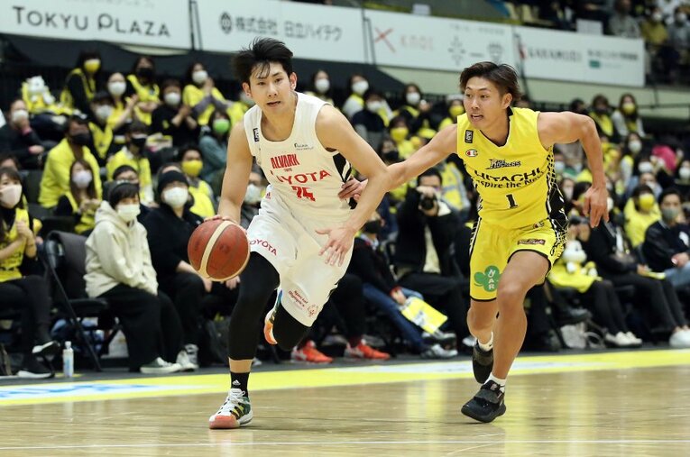 A東京の特別指定選手・小酒部（神奈川大）。3月7日のSR渋谷戦では19得点とキャリアハイの活躍 ／ photograph by B.LEAGUE