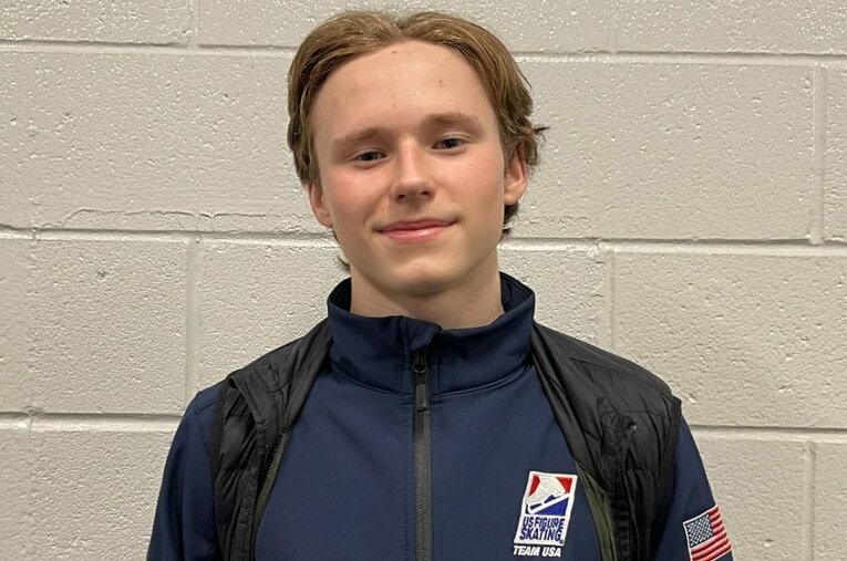 公式試合で4回転アクセルを世界初成功させた米国の17歳イリア・マリニン。その試合直後、本人に独占インタビューを行った ／ photograph by Akiko Tamura