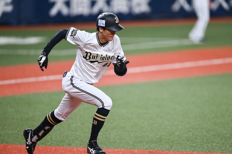 吉田と自主トレを共に行なってきたオリックス佐野如一　©︎Nanae Suzuki