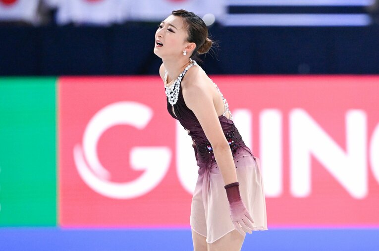 GPファイナルSPでまさかの5位スタート、総合3位となった坂本花織（25歳） ／ photograph by Asami Enomoto