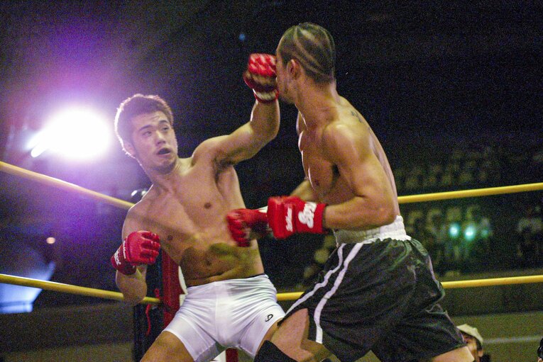 金原のデビュー戦。対戦相手は杉内勇だった　©Susumu Nagao