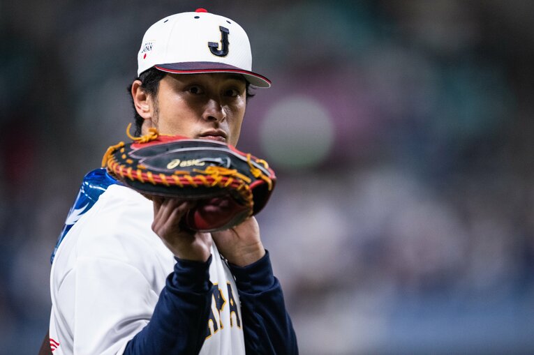 10日の韓国戦、先発が予定されているダルビッシュ　©Nanae Suzuki