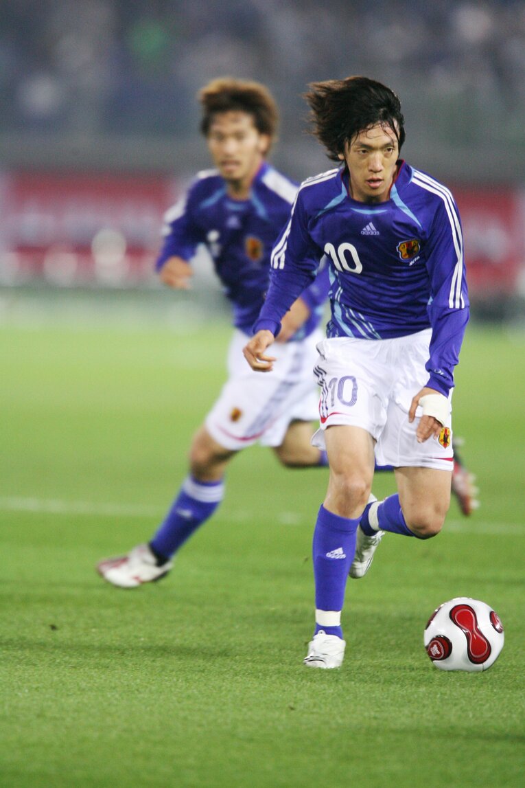 オシムジャパンデビューとなった2007年3月のペルー戦では2アシストの活躍　©︎Toshiya Kondo