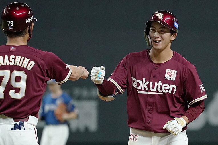 岡山・関西高校、立正大を経て、19年に楽天入りした小郷裕哉。大学時代は明治神宮大会で全国制覇を経験している ／ photograph by KYODO