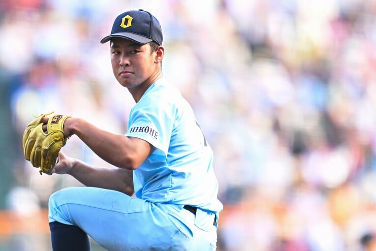 近江高校時代の山田。甲子園に爽やかな旋風を巻き起こした　©︎Nanae Suzuki