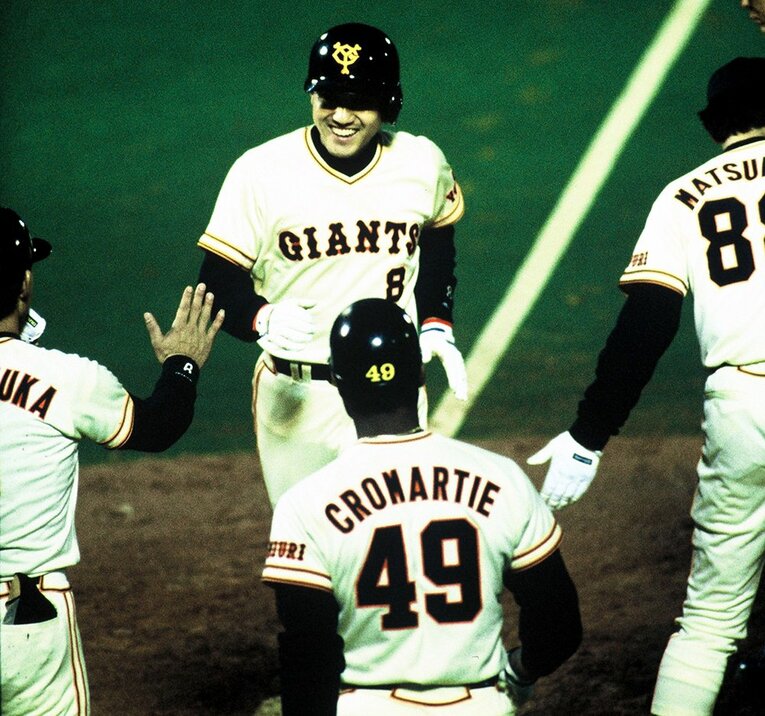 89年の原辰徳　©Sports Graphic Number