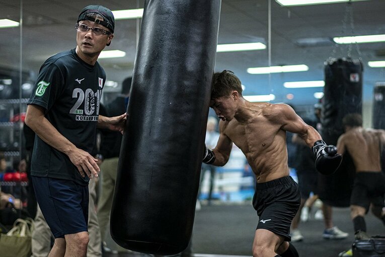 2019年ドネア戦前の公開練習 ／ photograph by Takuya Sugiyama