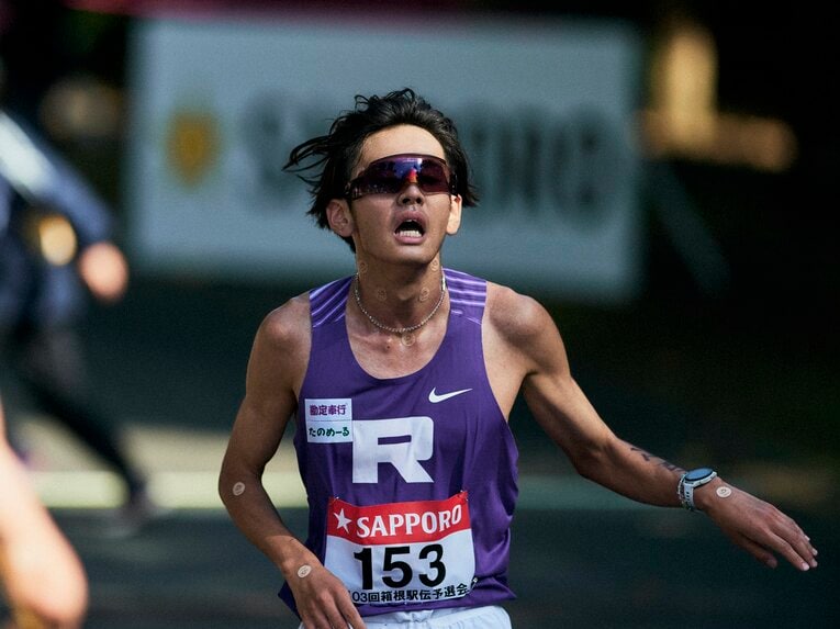 西澤（2年）は62分56秒で個人39位と奮闘した　©Yuki Suenaga