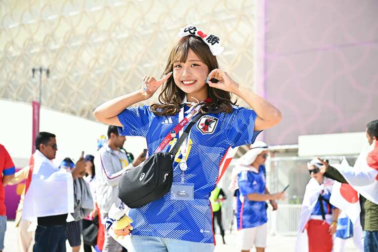 カタールW杯の女性サポーター　©Takuya Kaneko/JMPA