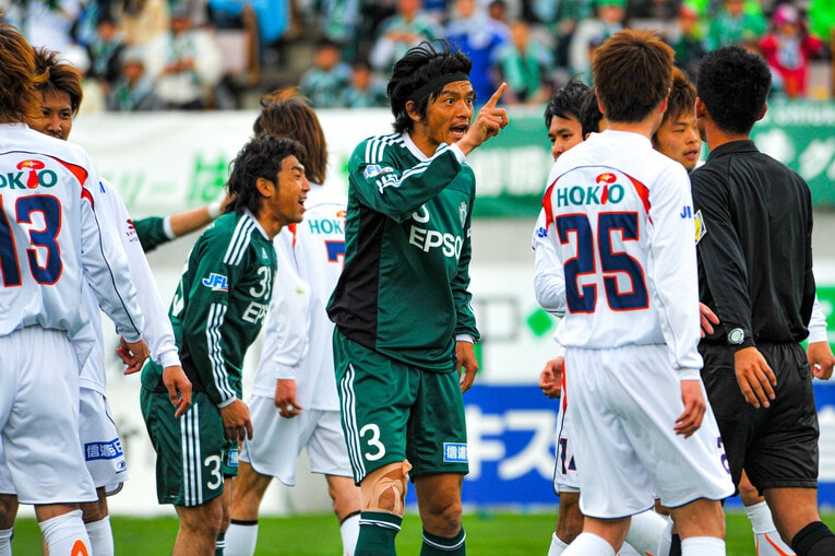 2011年4月30日の信州ダービー。試合中の松田直樹