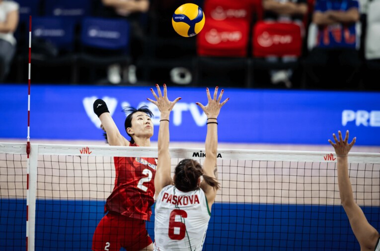 林琴奈（VNLブルガリア戦）　©︎Volleyball World