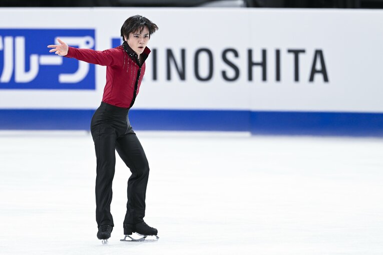 世界選手権SPの演技　©Asami Enomoto