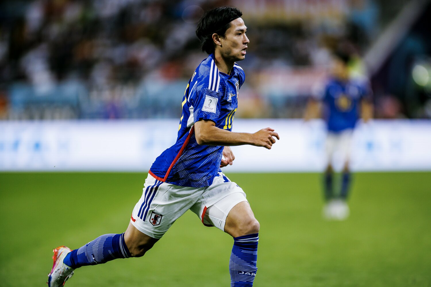 カタールW杯ドイツ戦の南野　©Kiichi Matsumoto/JMPA