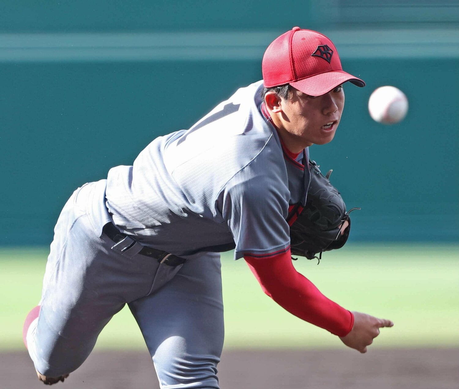 浜松開誠館のエースは最速149kmの近藤愛斗（3年）　©JIJI PRESS