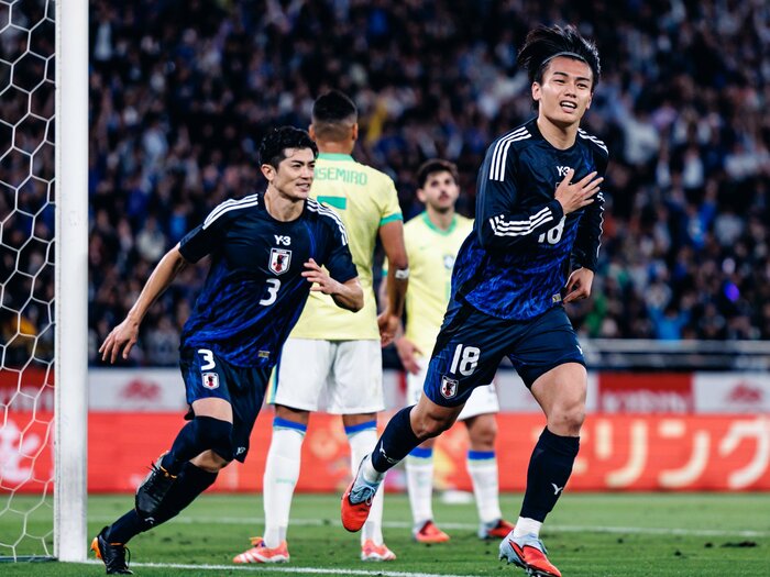 「アツトとバッタリ会ったよ」日本代表ブラジル撃破を目撃レオ・シルバがズバリ…評価するのは久保建英でも三笘薫でもなく「ウエダは才能に溢れている」＜Number Web＞ photograph by Kiichi Matsumoto