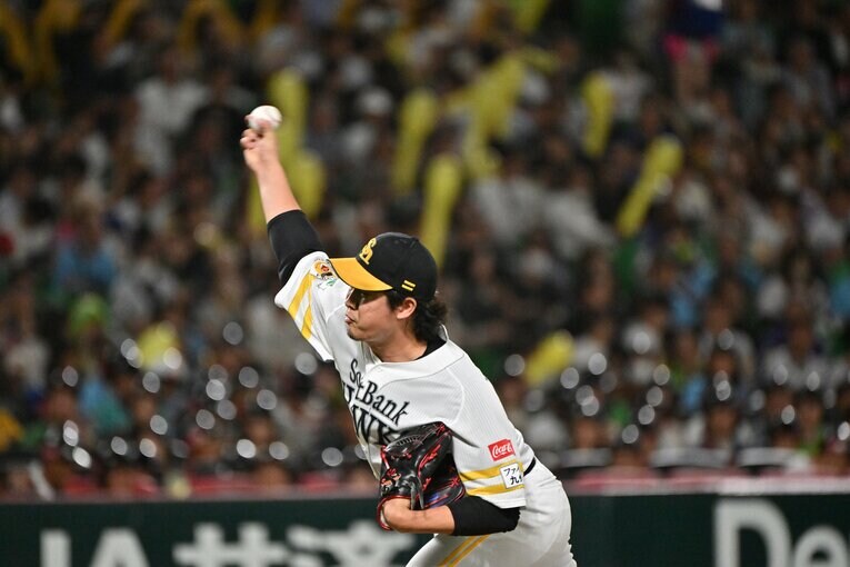 かつてボディビルダーを目指していた“怪物守護神”…杉山一樹のフォーム（最速160キロ超え／2024年）　©Hideki Sugiyama