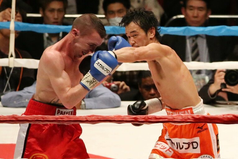 徹底的に磨き抜いたワンツーを武器に、バンタム級で一時代を築いた山中さん。強烈な左ストレートは“神の左”と称された　©Getty Images