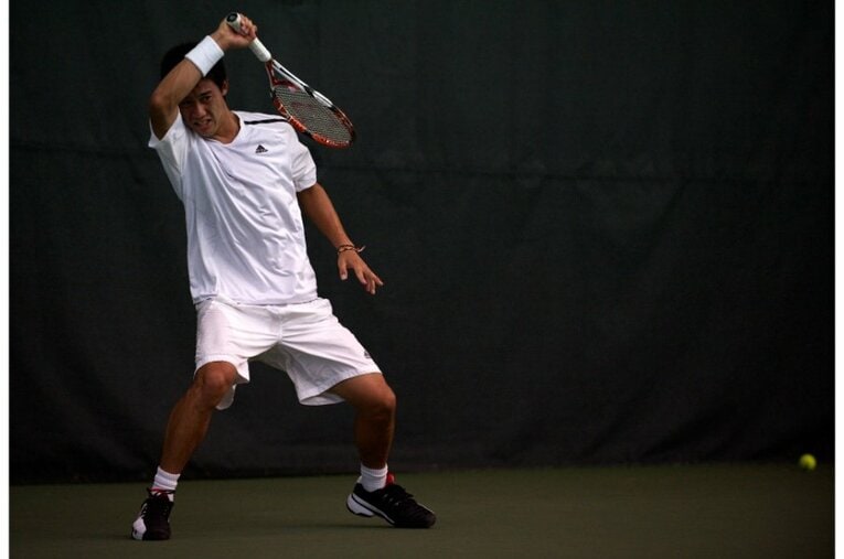 2008年の錦織　©Takuya Sugiyama