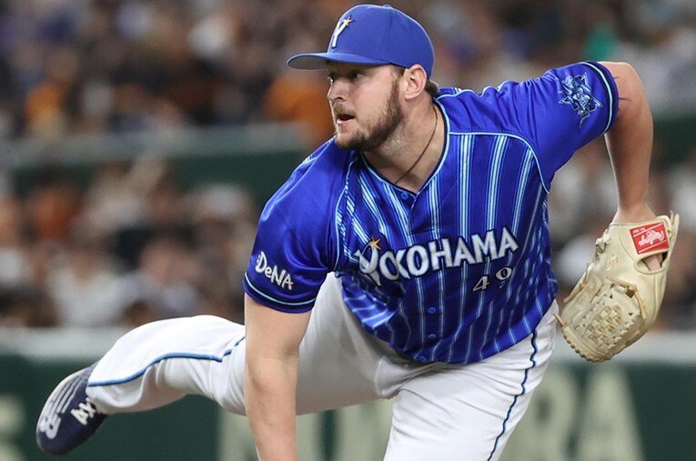 来日1年目から中継ぎとして活躍を見せるウェンデルケン。来日から活躍の理由までを語ってくれた ／ photograph by JIJI PRESS