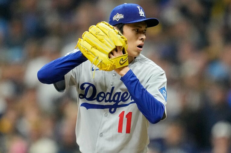 リリーフとしてドジャースに欠かせない活躍を見せている佐々木朗希（23歳） ／ photograph by JIJI PRESS