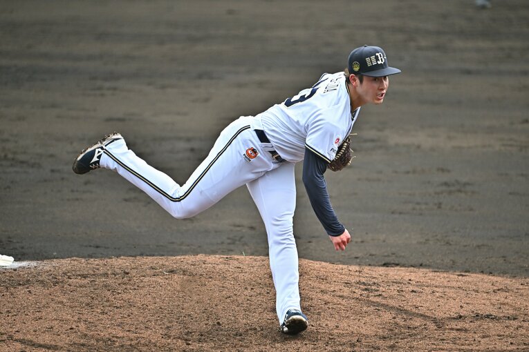 オリックスキャンプで奮闘する吉田輝星　©Hideki Sugiyama