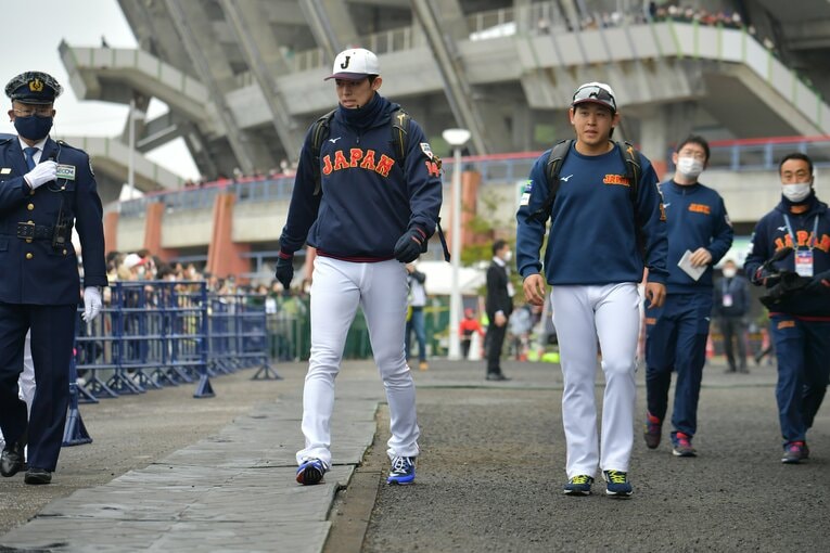 侍ジャパン強化合宿中の佐々木　©︎Hideki Sugiyama