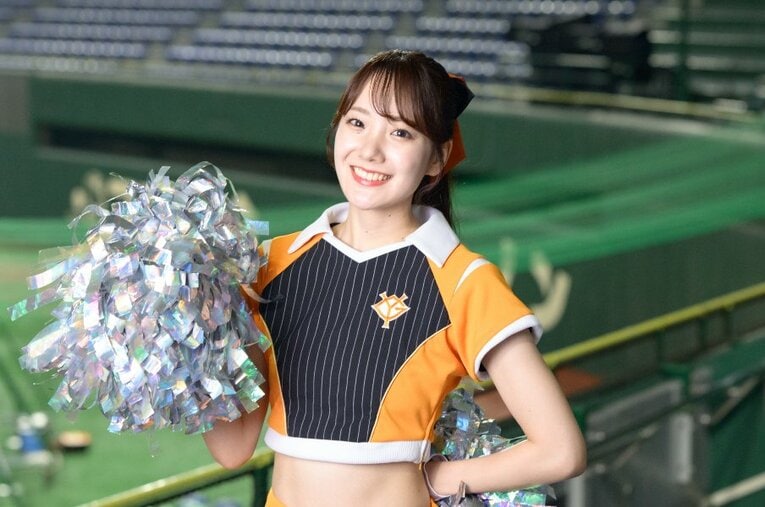 巨人の公式マスコットガール「VENUS」の大倉かりんさん　©Miki Fukano