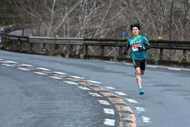 6区を走った石川は右足に「★7」　©Nanae Suzuki