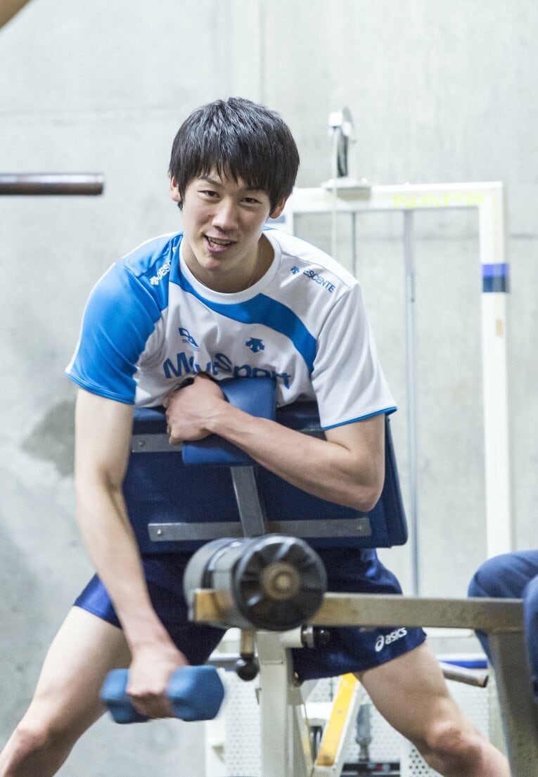 中央大学時代の筋トレ風景（2015年）©Takuya Sugiyama