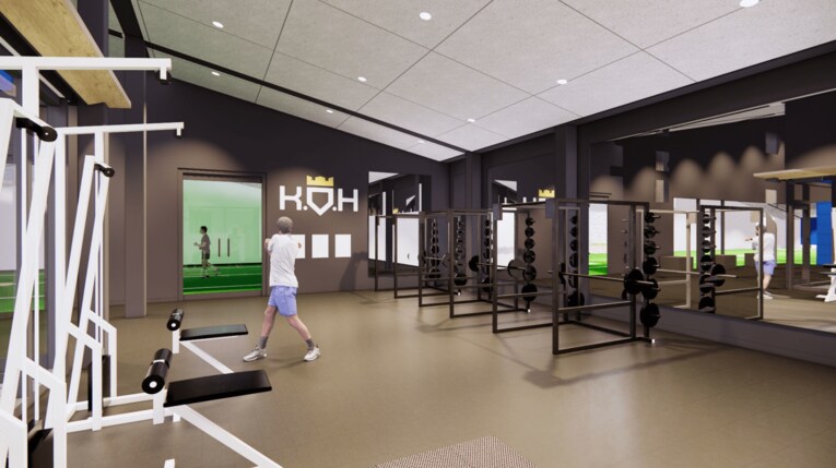 ウェイトトレーニング場の設計イメージ（菊池雄星氏提供）