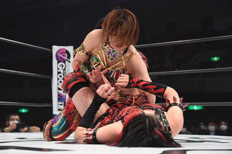 11月19日、林下詩美との防衛戦　©Masashi Hara