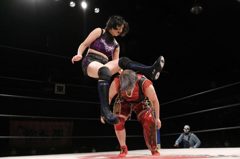 学生レスラー時代のHANAKO（当時のリングネームはFりさ）　©Norihiro Hashimoto