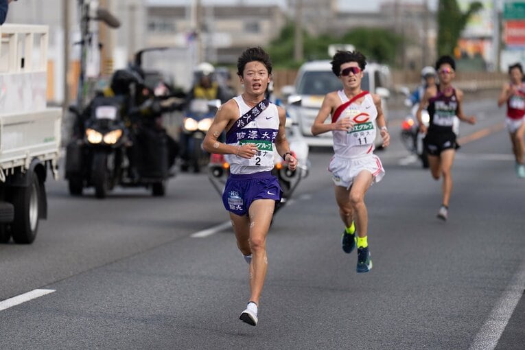 3区でトップに浮上した帰山　©Shiro Miyake