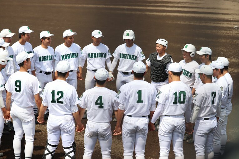 東北大会でベスト4に進出した盛岡三高。岩手屈指の進学校だ　©Genki Taguchi